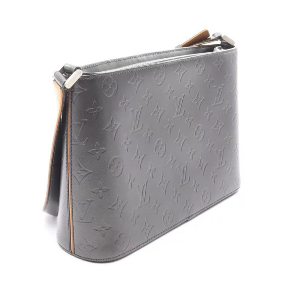 Louis Vuitton Alston Leather Shoulder Monogram Black Bag Matte